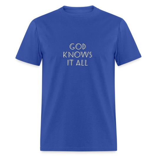 God Knows It All - royal blue