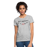 1Faith1Love Women's T-Shirt - heather gray
