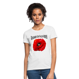 Remember Our Fallen Heroes Poppy Women's T-Shirt - white