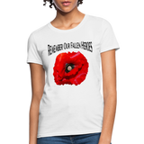 Remember Our Fallen Heroes Poppy Women's T-Shirt - white