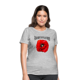 Remember Our Fallen Heroes Poppy Women's T-Shirt - heather gray