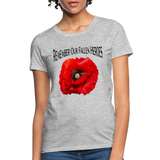 Remember Our Fallen Heroes Poppy Women's T-Shirt - heather gray