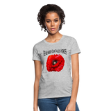 Remember Our Fallen Heroes Poppy Women's T-Shirt - heather gray