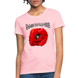 Remember Our Fallen Heroes Poppy Women's T-Shirt - pink