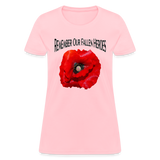 Remember Our Fallen Heroes Poppy Women's T-Shirt - pink