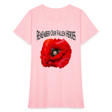 Remember Our Fallen Heroes Poppy Women's T-Shirt - pink