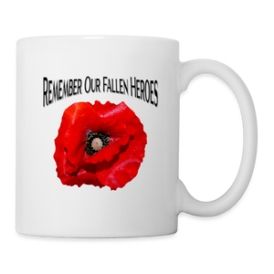 Remember Our Fallen Heroes Poppy Coffee/Tea Mug - white