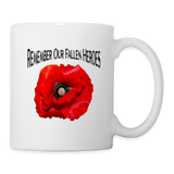 Remember Our Fallen Heroes Poppy Coffee/Tea Mug - white