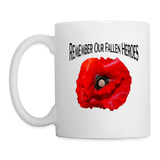 Remember Our Fallen Heroes Poppy Coffee/Tea Mug - white