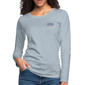 ALA Branded Long-Sleeve Tee - heather ice blue