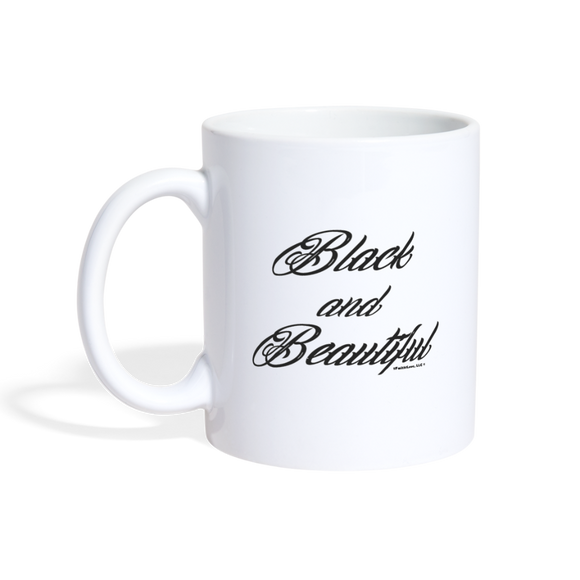 Black and Beautiful Mug - white