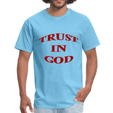 TRUST IN GOD T-Shirt - aquatic blue