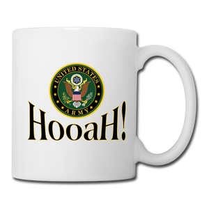 U S ARMY HOOAH! Coffee/Tea Mug - white